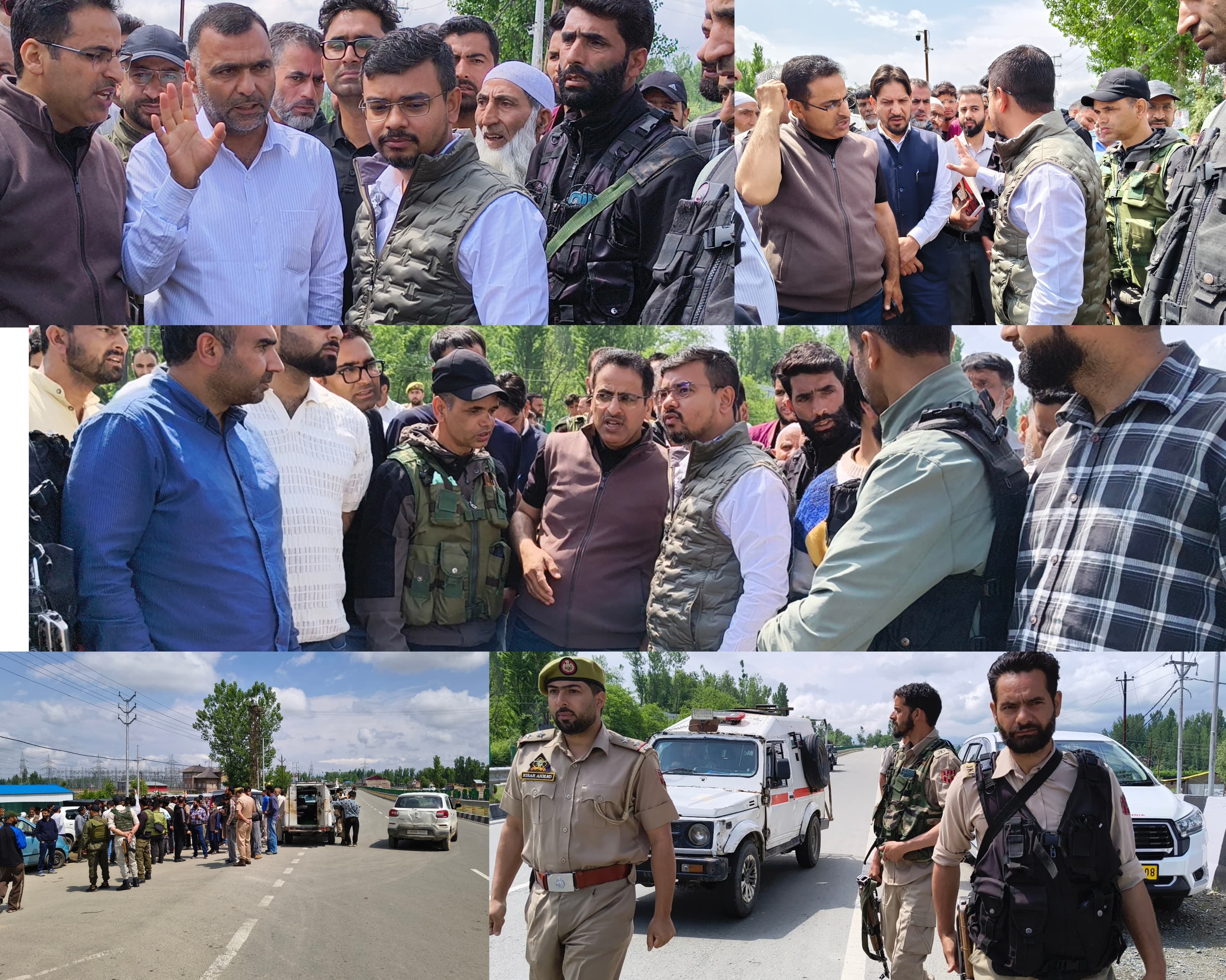 DC Kulgam Visits Accident-Prone Manigam Crossing on NH-44, Assures Immediate Safety Measures