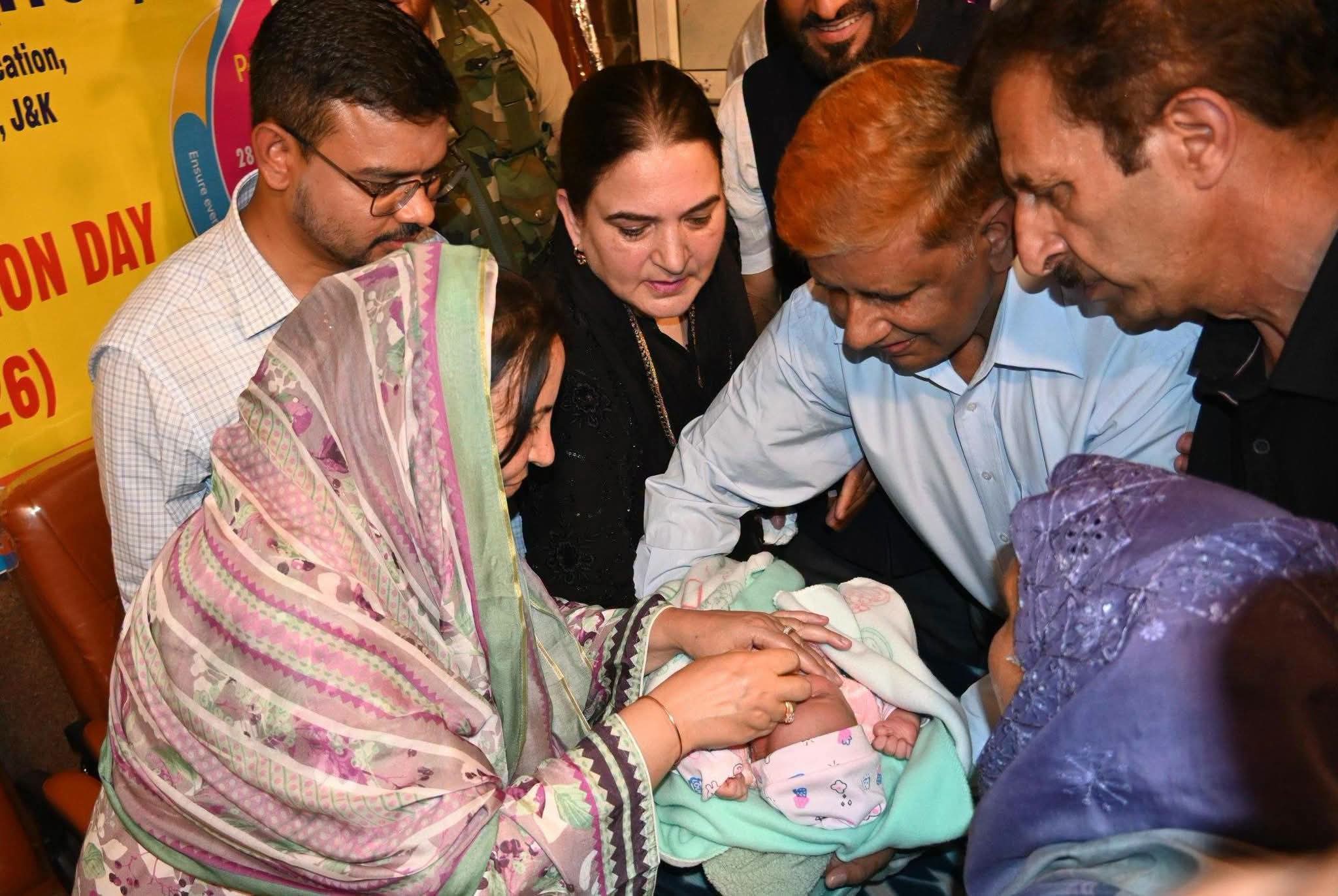 Sakeena Itoo launches Pulse Polio Immunization drive from District Hospital Kulgam